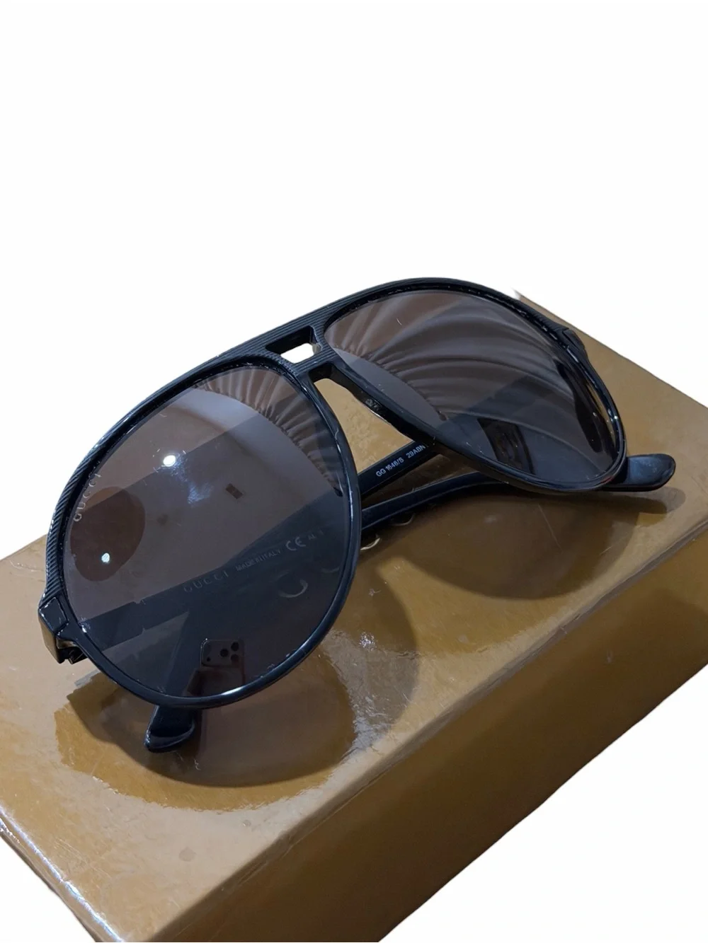 Gucci GG1646/S Black Aviator Sunglasses Made in Italy